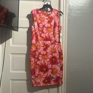 Pink flower Calvin Klein dress
